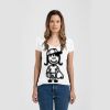 Ladies Slim Fit V Neck Poly-Rich Tee Thumbnail
