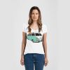 Ladies Slim Fit V Neck Poly-Rich Tee Thumbnail