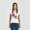 Ladies Slim Fit V Neck Poly-Rich Tee Thumbnail