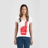 Ladies Slim Fit V Neck Poly-Rich Tee Thumbnail