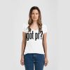 Ladies Slim Fit V Neck Poly-Rich Tee Thumbnail