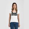 Ladies Slim Fit V Neck Poly-Rich Tee Thumbnail