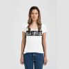 Ladies Slim Fit V Neck Poly-Rich Tee Thumbnail