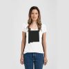 Ladies Slim Fit V Neck Poly-Rich Tee Thumbnail