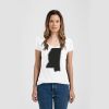 Ladies Slim Fit V Neck Poly-Rich Tee Thumbnail