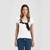 Ladies Slim Fit V Neck Poly-Rich Tee Thumbnail