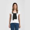 Ladies Slim Fit V Neck Poly-Rich Tee Thumbnail