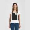 Ladies Slim Fit V Neck Poly-Rich Tee Thumbnail