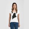 Ladies Slim Fit V Neck Poly-Rich Tee Thumbnail