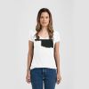 Ladies Slim Fit V Neck Poly-Rich Tee Thumbnail