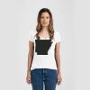 Ladies Slim Fit V Neck Poly-Rich Tee Thumbnail