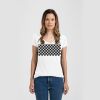 Ladies Slim Fit V Neck Poly-Rich Tee Thumbnail