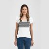 Ladies Slim Fit V Neck Poly-Rich Tee Thumbnail