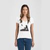 Ladies Slim Fit V Neck Poly-Rich Tee Thumbnail