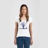 Ladies Slim Fit V Neck Poly-Rich Tee Thumbnail