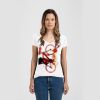 Ladies Slim Fit V Neck Poly-Rich Tee Thumbnail