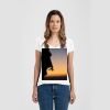 Ladies Slim Fit V Neck Poly-Rich Tee Thumbnail