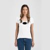 Ladies Slim Fit V Neck Poly-Rich Tee Thumbnail