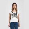 Ladies Slim Fit V Neck Poly-Rich Tee Thumbnail