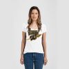 Ladies Slim Fit V Neck Poly-Rich Tee Thumbnail