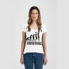 Ladies Slim Fit V Neck Poly-Rich Tee Thumbnail