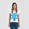 Ladies Slim Fit V Neck Poly-Rich Tee Thumbnail