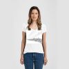 Ladies Slim Fit V Neck Poly-Rich Tee Thumbnail