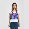 Ladies Slim Fit V Neck Poly-Rich Tee Thumbnail