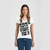 Ladies Slim Fit V Neck Poly-Rich Tee Thumbnail