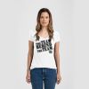 Ladies Slim Fit V Neck Poly-Rich Tee Thumbnail