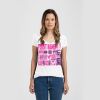 Ladies Slim Fit V Neck Poly-Rich Tee Thumbnail