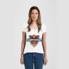 Ladies Slim Fit V Neck Poly-Rich Tee Thumbnail