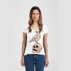 Ladies Slim Fit V Neck Poly-Rich Tee Thumbnail