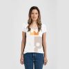 Ladies Slim Fit V Neck Poly-Rich Tee Thumbnail
