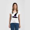 Ladies Slim Fit V Neck Poly-Rich Tee Thumbnail