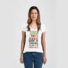 Ladies Slim Fit V Neck Poly-Rich Tee Thumbnail