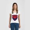 Ladies Slim Fit V Neck Poly-Rich Tee Thumbnail