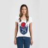 Ladies Slim Fit V Neck Poly-Rich Tee Thumbnail