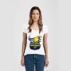 Ladies Slim Fit V Neck Poly-Rich Tee Thumbnail