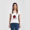 Ladies Slim Fit V Neck Poly-Rich Tee Thumbnail