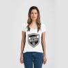 Ladies Slim Fit V Neck Poly-Rich Tee Thumbnail