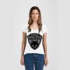 Ladies Slim Fit V Neck Poly-Rich Tee Thumbnail