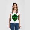 Ladies Slim Fit V Neck Poly-Rich Tee Thumbnail