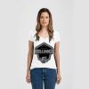 Ladies Slim Fit V Neck Poly-Rich Tee Thumbnail
