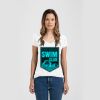 Ladies Slim Fit V Neck Poly-Rich Tee Thumbnail