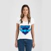 Ladies Slim Fit V Neck Poly-Rich Tee Thumbnail