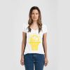 Ladies Slim Fit V Neck Poly-Rich Tee Thumbnail