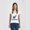 Ladies Slim Fit V Neck Poly-Rich Tee Thumbnail