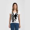 Ladies Slim Fit V Neck Poly-Rich Tee Thumbnail