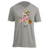 Unisex V Neck Poly-Rich Tee Thumbnail